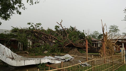Thunderstorm lashes Sarupathar in Golaghat district