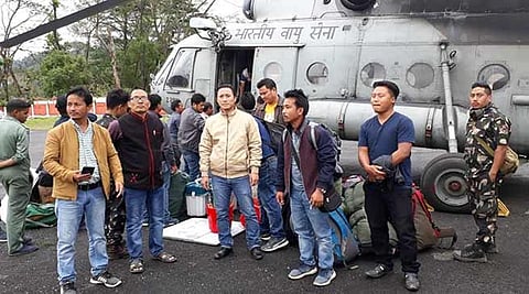 Polling teams in four remote polling stations airlifted from Miao to Vijoynagar