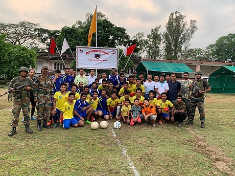 Army unit of Gossaigaon organises friendly football match