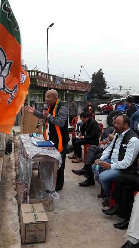 BJP candidate for Shillong seat Sanbor Shullai hits the road