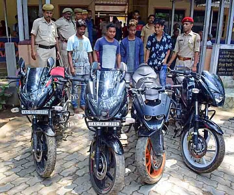 Four bike lifters arrested by Boko Police team from various villages under Boko Legislative Constituency