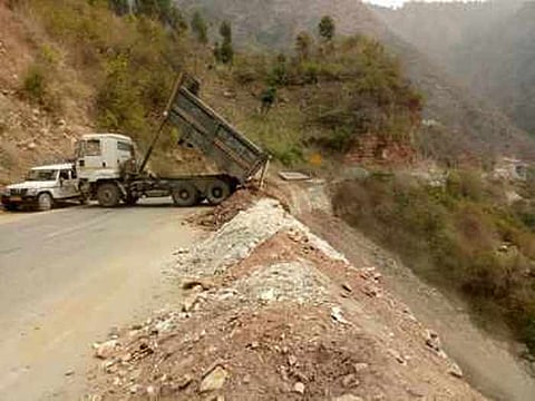 Reckless muck dumping damages project by Bhartia Infra Projects Limited in Lower Dibang Valley district