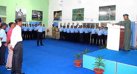 Air Marshal RD Mathur visits Dinjan Air Force Station on April 30 and May 1