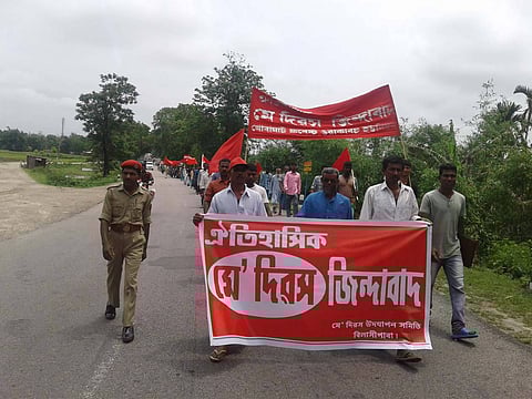 International Labour Day observed by different organizations in Dhekiajuli