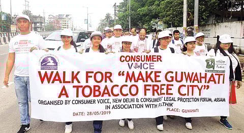 Anti-Tobacco Walkathon Held In Guwahati