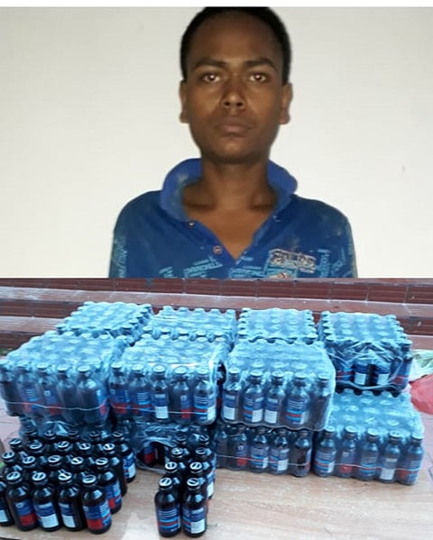 BSF Apprehended One Indian Drug Smuggler along with 399 Bottles of Phensedyl