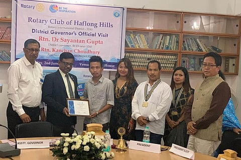 Rotary Club of Haflong Hills hosts visit of District Governor Dr Sayantan Gupta