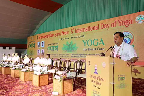 Assam Governor & CM Sarbananda Sonowal Celebrates Yoga- India’s Wonderful Gift To The World