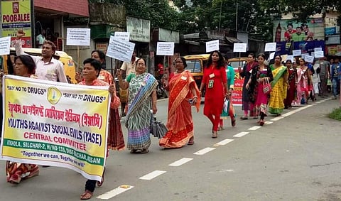Anti-Drug Rally Taken Out In Silchar Town