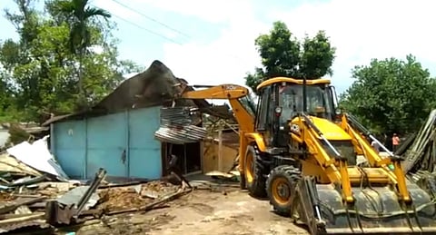 Eviction Drive on illegally occupied Railway Lands in Golaghat