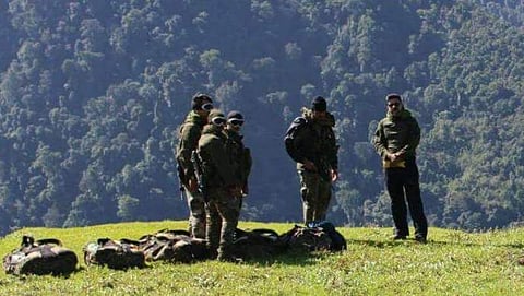 Inclement weather hampers the rescue operations of the 13 dead air-warriors at wreckage site