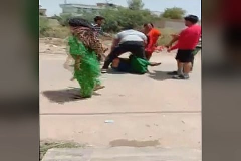Woman beaten up brutally with belts and sticks in Punjab, Video goes Viral