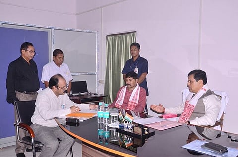 Chief Minister Sarbananda Sonowal visits flood affected areas of Nalbari and Barpeta