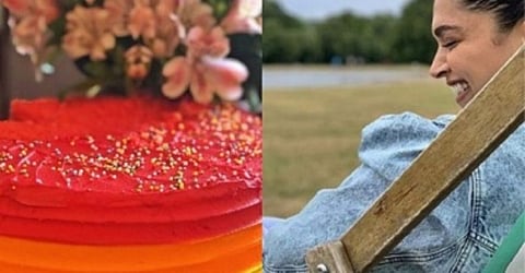 Deepika Padukone Shares Glimpse of Ranveer Singh’s Rainbow Birthday Cake