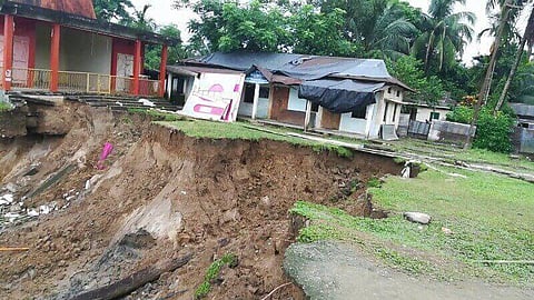 Erosion At Ranikor C&RD Block Damages Schools Property