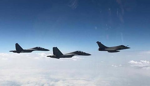 IAF Vice Chief Flies In Rafale During Indo-French Drill