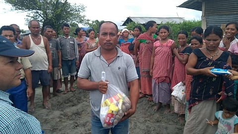 Relief items distributed among flood-affected people by Assam Branch Indian Tea Association
