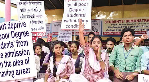 Parties, Organizations Stage Dharna at Dispur Last Gate, Guwahati