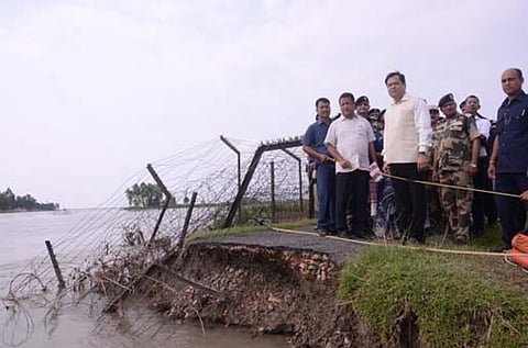 Chief Minister Sarbananda Sonowal visits flood-hit South Salmara district