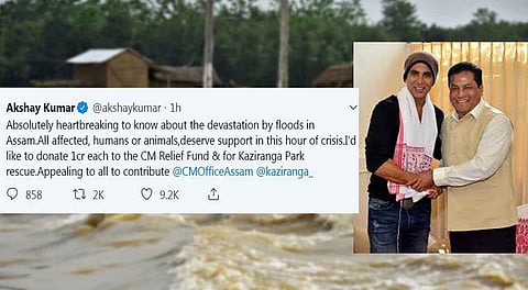 Thank You ! Akshay Kumar for your generosity towards our state of Assam, Donates Rs 2 crs