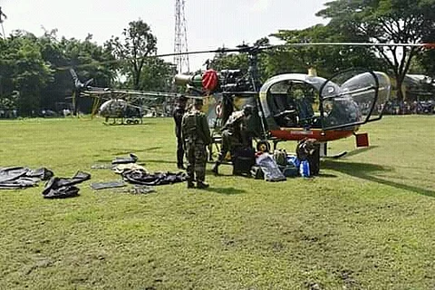 Indian Army’s chopper makes emergency landing in Nalbari, Two choppers come to the rescue