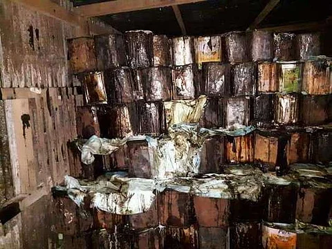 74 tins of lali gur recovered from godown in Naharkatia