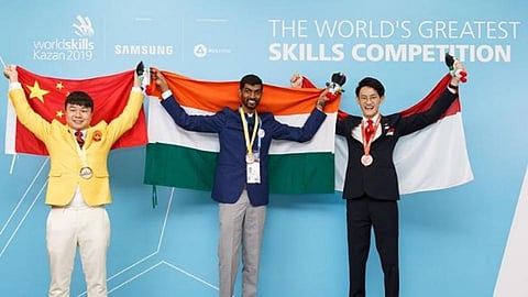 Aswatha Narayana Sanagavarapu became India’s first gold medalist in World Skill Contest