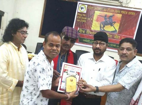 President of Sadiya Press Club honoured with Bir Chilarai Award by Media Foundation of India