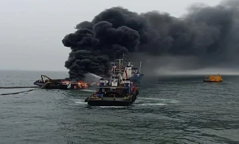 Fire on Coast Guard Vessel, One Missing, 28 Rescued