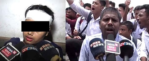 College Girl allegedly attacked by Lady in Demow, Students Block NH37