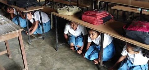 Earthquake mock drill in Bongaigaon by Assam State Disaster Management Authority