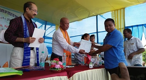 BTC chief Hagrama Mohilary distributes land pattas under FRA in Kokrajhar