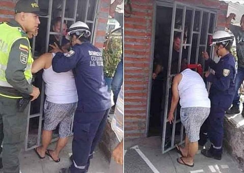 Hilarious Incident: Nosey Woman got her head stuck in neighbour’s metal gate for 5 hrs