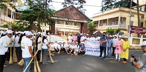 Handique Girls' College celebrates 73rd Independence Day in a unique way!