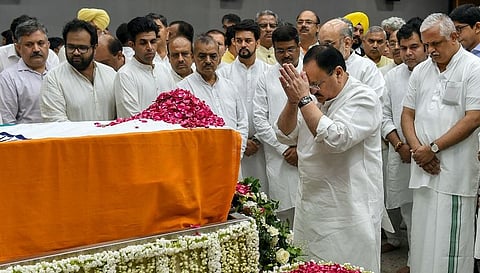 Arun Jaitley’s Last Rites Held with Full State Honour at Nigambodh Ghat