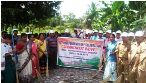 Cleanliness drive by Tamulpur Civil subdivision at Matangapar Park and Bishnu Rabha Park