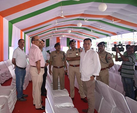 Kamrup (M) DC supervises arrangement put in for state function ahead of Independence Day