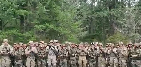 Indian Counterparts and American Soldiers Troops Shake a Leg Together