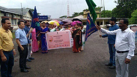 Tinsukia MLA Sanjay Kishan Flagged off Poshan Abhiyaan Rally