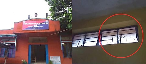 Burglar escaped from Interrogation Room at Sonari Police Station
