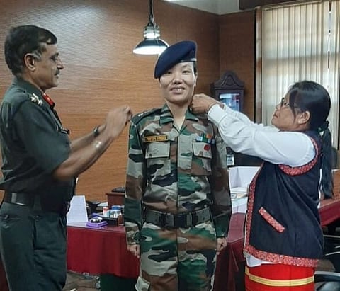 Ponung Doming becomes the first Woman Lt Colonel from Arunachal Pradesh