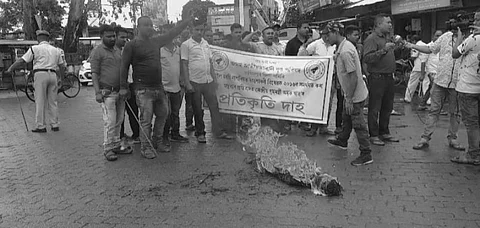 Effigy of Union Home Minister Amit Shah Burnt in Lakhimpur over CAB