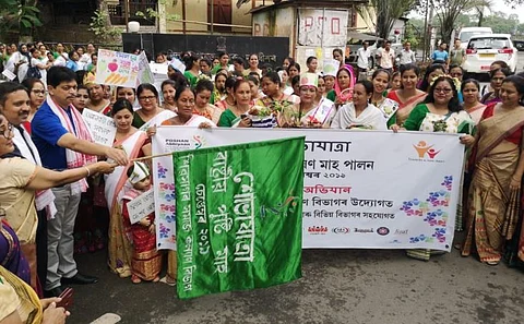 Sivasagar DC Dr. S Lakshmanan Flagged off Mass Rally to Mark Poshan Maah