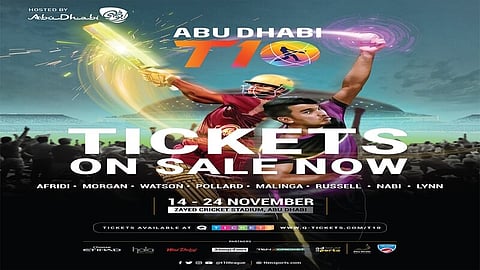 Match Tickets Now on Sale for Abu Dhabi T10 Cricket