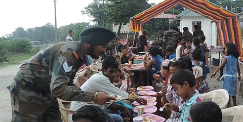 Kokrajhar Army Observes Gudur Day with community feast in Patharghat