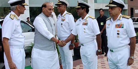 Indian Navy Capable of Thwarting Threat from Enemy: Rajnath Singh