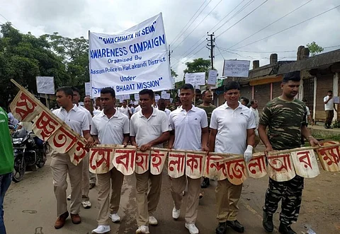 Swachhta Hi Seva: Hailakandi Police Administration on a cleanliness spree
