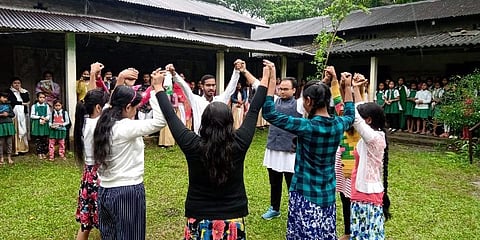 Street play to create awareness on pollution caused by firecrackers in Dhakuakhana
