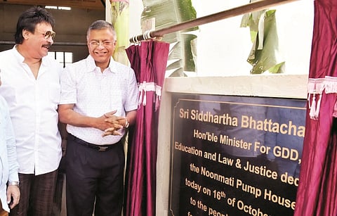 Education Minister Siddhartha Bhattacharya Opens Pump House For Assam People