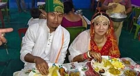 NEFU Player Holicharan Narzary Ties Knot With Geetanjali Deori